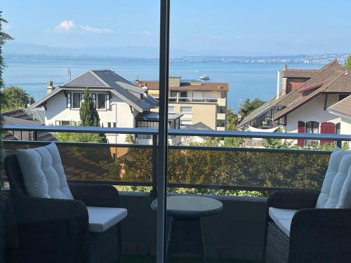 Evian appartement confort Vue lac et parking privé
