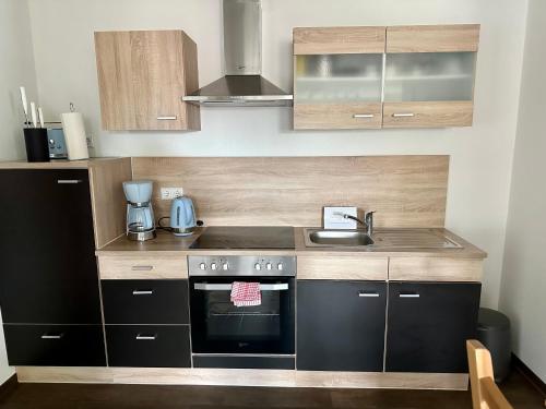 virtuve, Appartements am Schaalsee in Zarrentin am Schaalsee