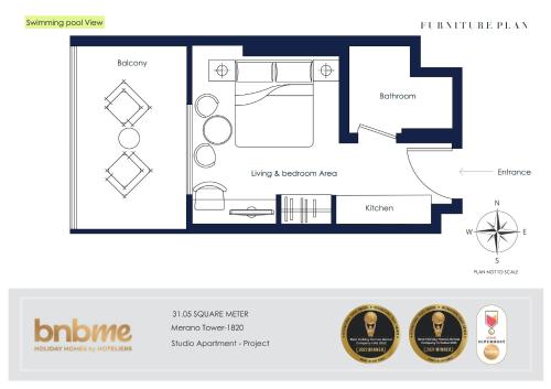 bnbmehomes - Merano Tower, Dubaj (fotografie 6)
