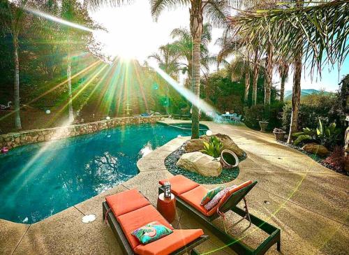 Boho Chic Malibu Retreat Estate Salt Pool + Yoga