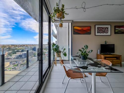 Ocean view apartment close to CBD with indoor pool.