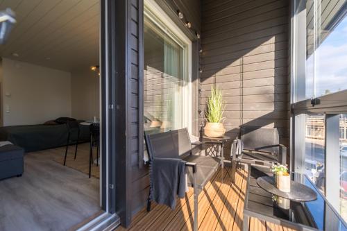 Balcony/terrace, Tahkokorva Studios by Hiekka Booking in Kalajoki