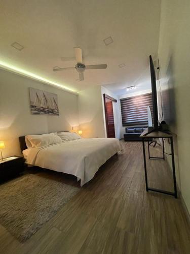 1 king bed, 2 sofa beds