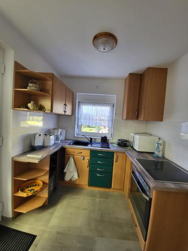 virtuve, Ferienwohnung Bauerngarten in Klein Vielen