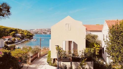 Exterior view, Modern Seafront Villa Steps from the Beach in Rogoznica