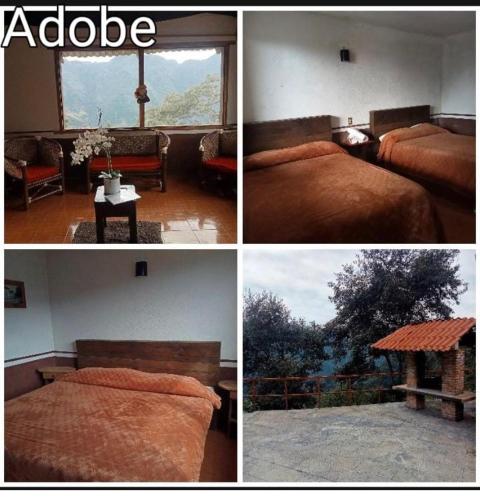 1 queen bed, 2 double beds