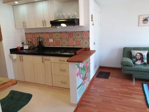 Konyha, Comodo apartamento en Paipa in Paipa