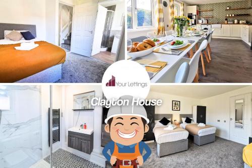 B&B Peterborough - 6 Bedroom Contractor House with Free Parking, Free WiFi and Free Netflix - Clayton House by Your Lettings Peterborough - Bed and Breakfast Peterborough