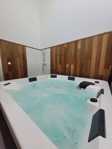 Гореща вана, Maison familiale proche plages avec jacuzzi in Tréflez