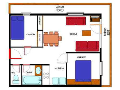 Appartement Lanslevillard, 3 pièces, 6 personnes - FR-1-508-214