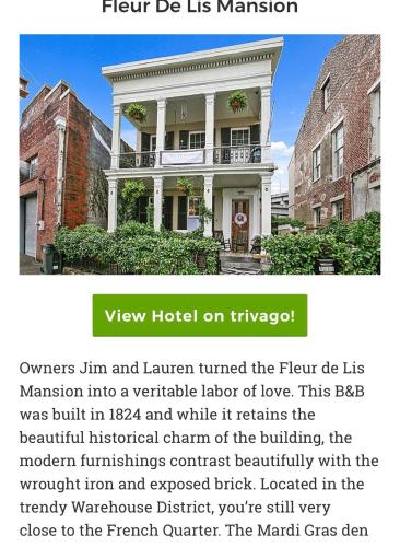 Fleur De Lis Mansion – New Orleans, LA