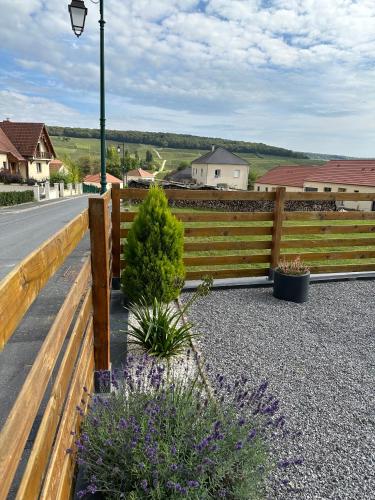 tuin, Chez Célia, Roulotte en Champagne (Chez Celia, Roulotte en Champagne) in Romery