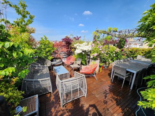 Luxury Apartment on 3 Floors with Large Private Terrace in Boulogne - Location saisonnière - Boulogne-Billancourt