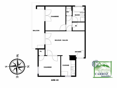 Appartement 5/6 Pers centre Carroz (ARB 40) - main image