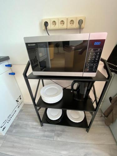 keuken, Apartment mit Loggia und Traumblick in Lichtenstein