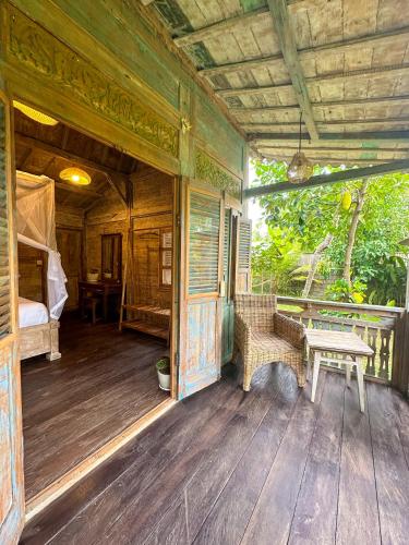 陽台/露台, 努努峇里生態友好度假村 (Nunu Bali Eco Friendly Retreat) in 塔巴南