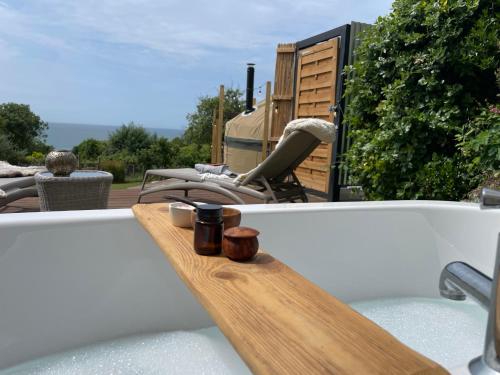 Puckaster Cove Garden Yurt in Chale