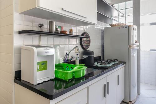 Kitchen, Apartamento Guaruja Praia Tombo in Praia do Tombo