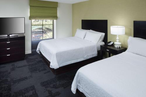 2 queen beds, 1 sofa bed