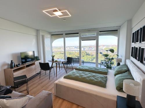 Helles Apartment mit tollem Blick über Augsburg