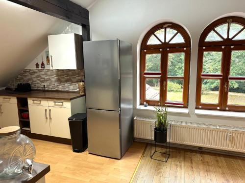 Cocina, Stilvolle Ferienwohnung in historischer Stadtvilla in Neubrandenburg