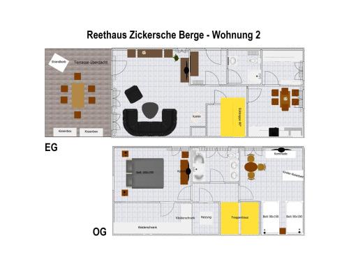 Reethaus Zickersche Berge - WG 02 mit Kamin und Terrasse