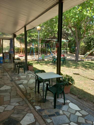 Erkély/terasz, Bungalows, Camping Vega de Francia in Sotoserrano