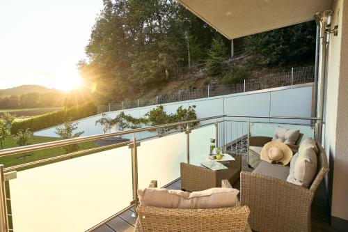 Balcony/terrace, 118qm Traumzeit Residences am National Park Birkenfeld - Perfekt fur bis zu 4 Personen in Birkenfeld