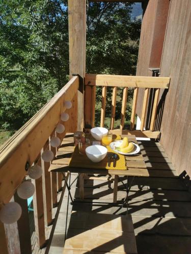 Terrazzo/balcone, Appartement cosy dans un chalet d'origine in Le Mollard