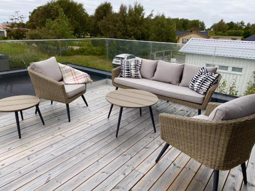 발코니/테라스, Hus nära havet i Olofsbo (Hus nara havet i Olofsbo) in 무라렐뤼칸