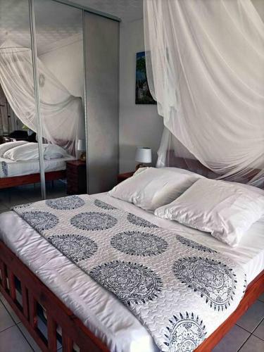 Fleurs, Mer, Colibris. Plage L'Autre Bord in Le Moule