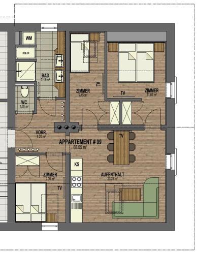 Three-Bedroom Apartment