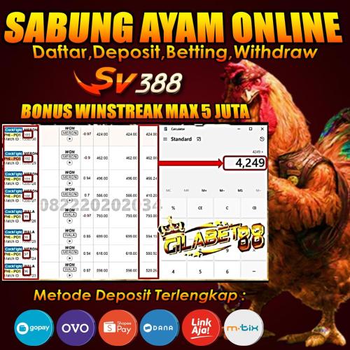 DAFTAR SV388 AGEN SABUNG AYAM ONLINE DEPOSIT DANA