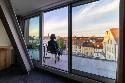 balkon/terras, Hotel Ross in Schweinfurt City Center