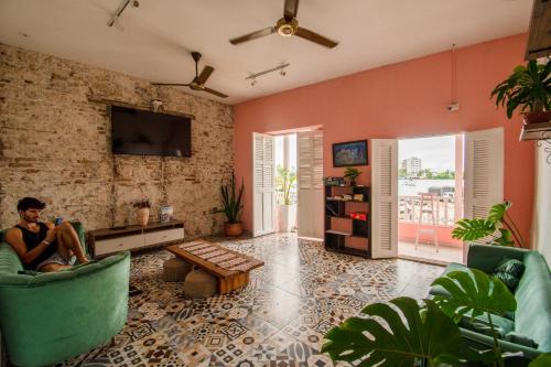 Phòng chờ chung/khu vực TV, Casa Zahri Boutique Hostel in Cartagena