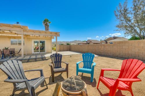Yucca Valley Home with Fire Pit, Grill and Yard Games!, Yucca Valley
