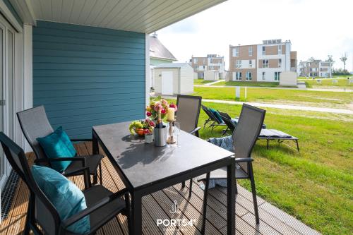 Balcony/terrace, Ferienwohnung Lunas Shelter Olpenitz in Olpenitz