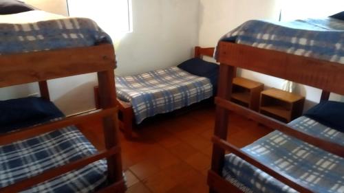 1 twin bed, 2 bunk beds