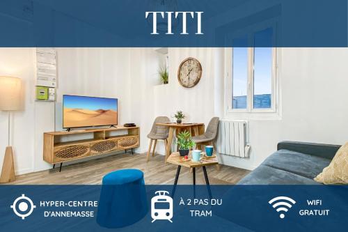 HOMEY TITI - Hyper-centre - Proche Gare et Tram - Lit Convertible - Wifi gratuit - Location saisonnière - Annemasse