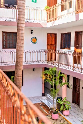 balkon/terras, Hotel Santa Lucia in Merida