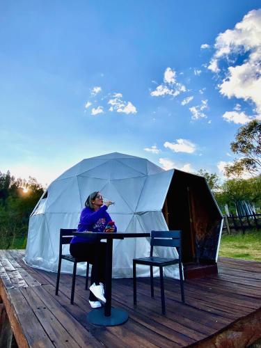 Erkély/terasz, Aldebarán Boyacá - Glamping (Aldebaran Boyaca - Glamping) in Toca