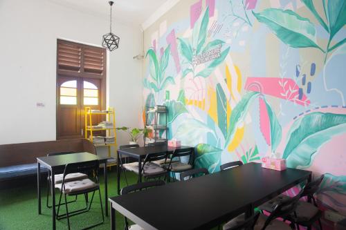 salon détente/TV commun, Sleep Here Hostel in Malacca