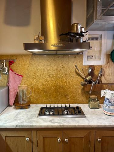 Kitchen, Accetto, Stone House With Pool in Gorgolaini