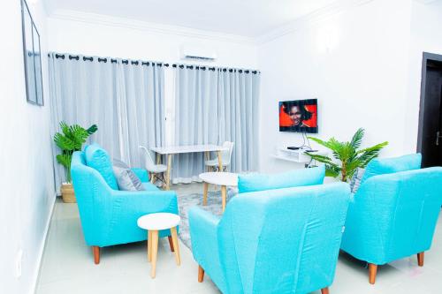 Shared lounge/TV area, Novara Apartments in Lekki