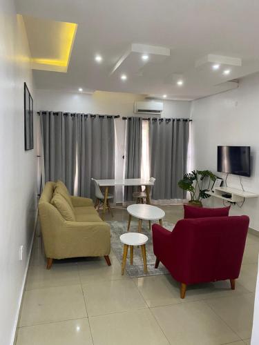 Shared lounge/TV area, Novara Apartments in Lekki