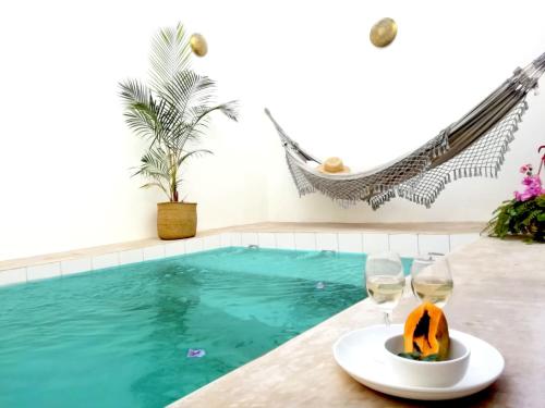 Private pool 2 bedrooms Eco villa 1min beach