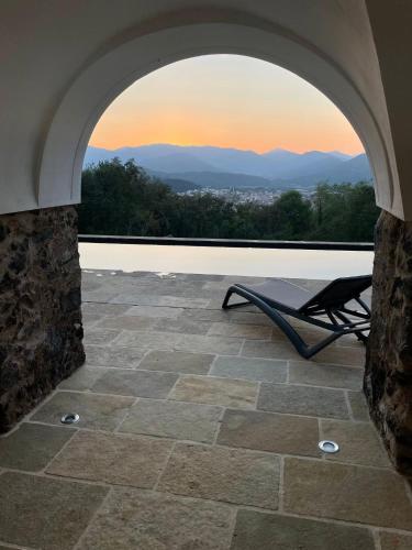 Balkon/terasa, Mas Puig De Baix with private Pool and gardens in Sant Cristofol de les Fonts