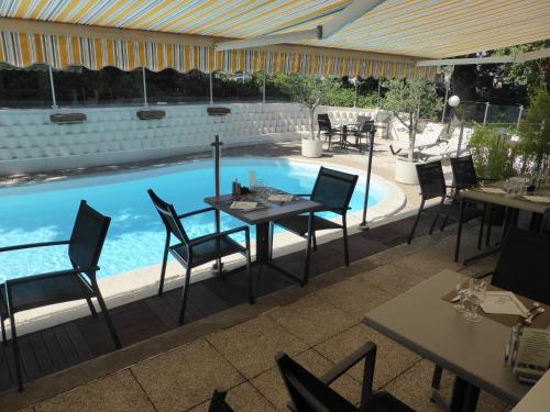 Swimming pool, Hotel & Restaurant Heliotel in Marie-Therese