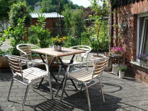 ระเบียง/ชานเรือน, 4 Bett Ferienwohnung Lavendel in เวสเทอร์บูร์ก