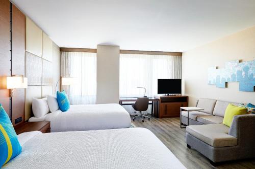 Queen Studio with Two Queen Beds and Sofa Bed